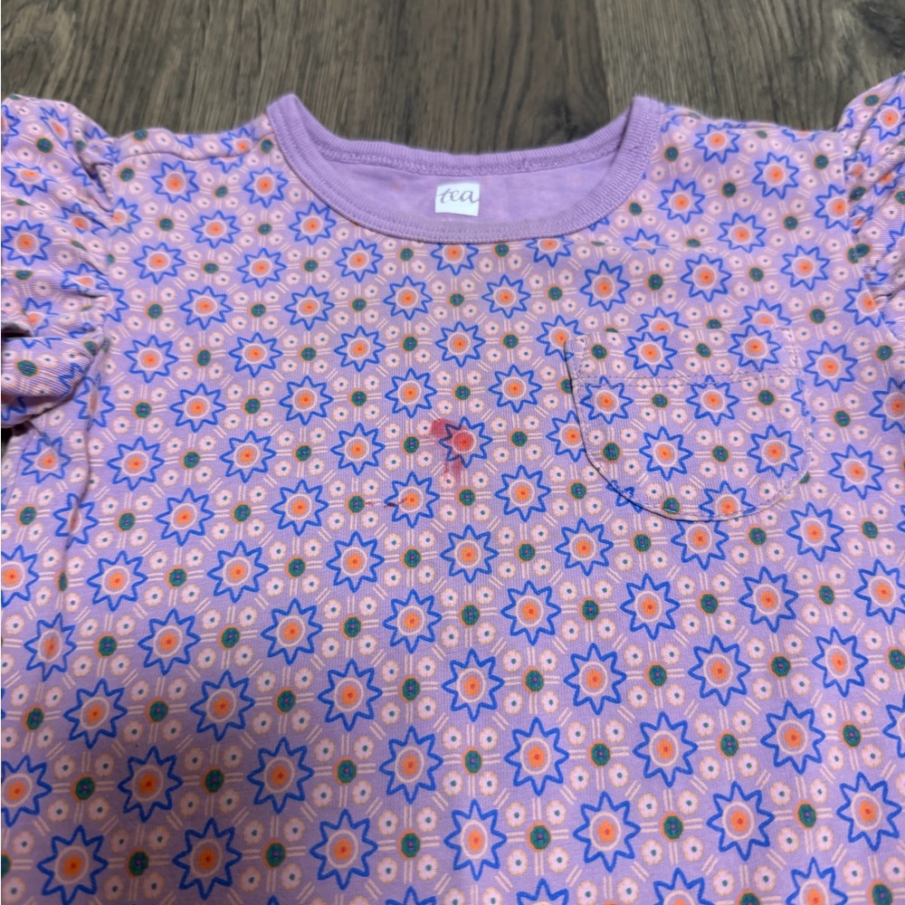 Tea Collection Floral Ruffle-Sleeve Romper - Picture 2 of 3